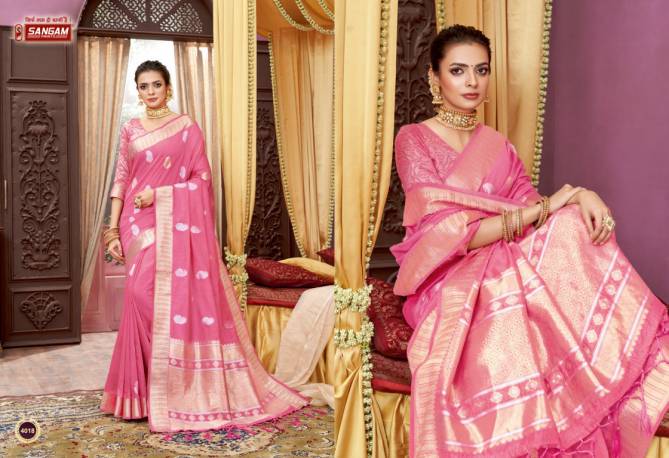 Sangam Laddo Festive Wear Designer Fancy Cotton Handloom Saree Collection